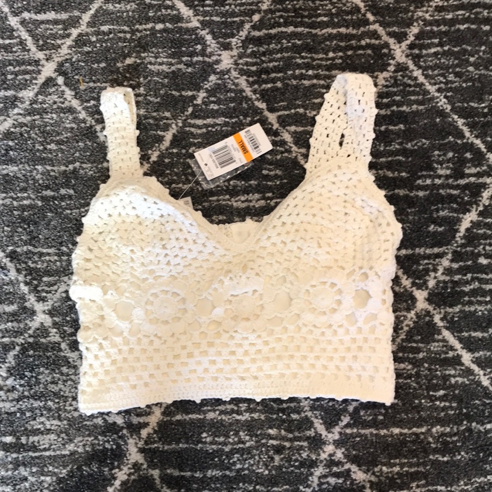 American Rag Crocheted crop top “boulder fest”